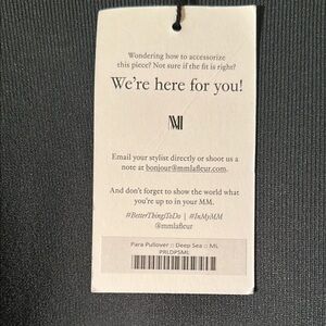 MM Lafleur Elegant Teal Pullover